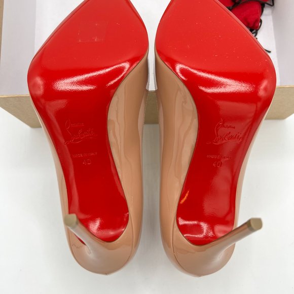 Christian Louboutin Pigalle Follies 100 Patent Leather Red Bottom Pumps - Picture 11 of 13